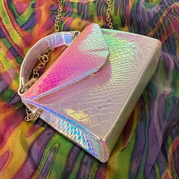 Handbags - Holographic Clutch Crossbody Bag